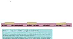 Desktop Screenshot of educationhilllearningcenter.com